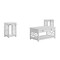 Alaterre Furniture Coventry 36" Coffee Table with Drawer and Two End Tables with Tray Shelf ANCT02213WH - alternate 1